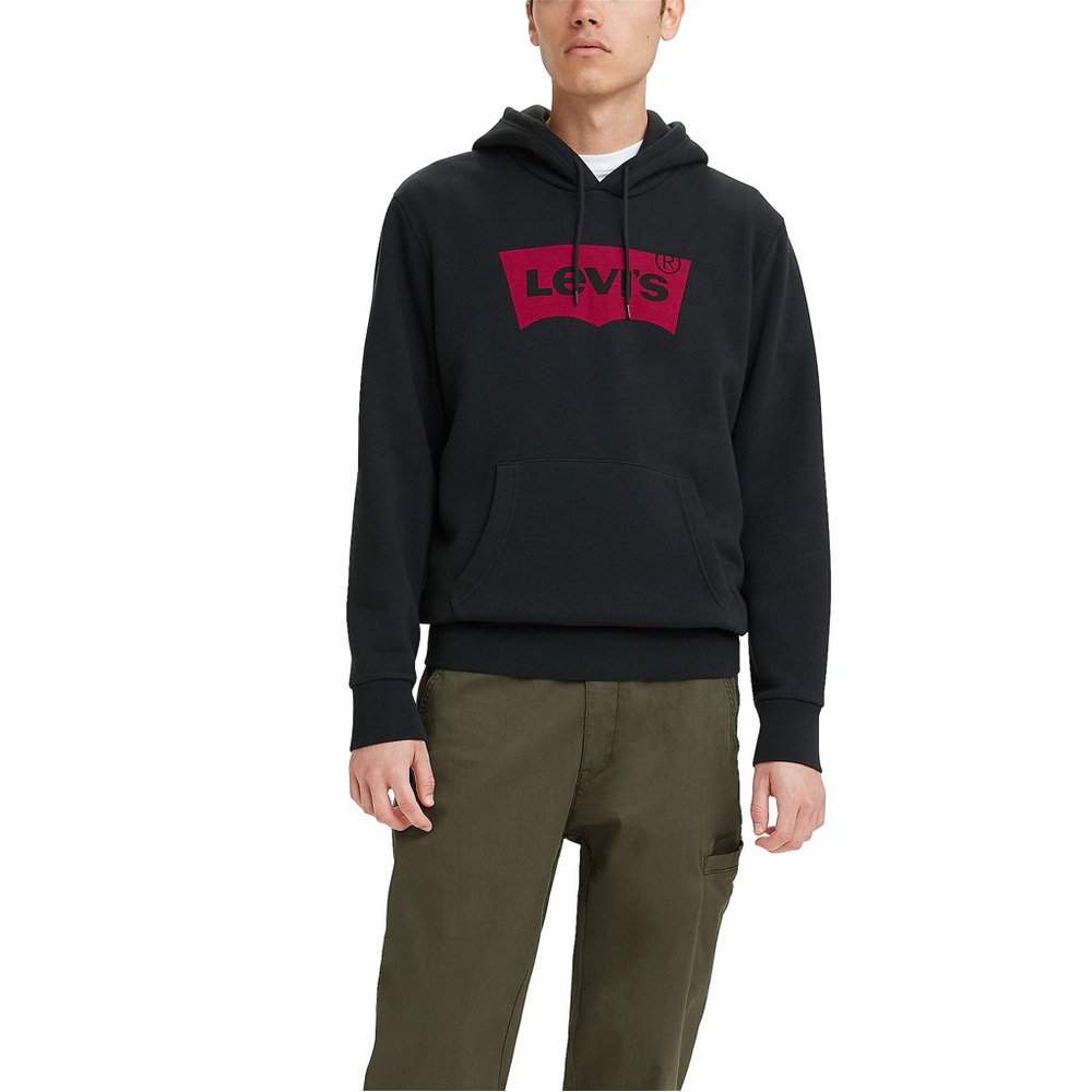 Levi's Black and Red Logo Hoodie